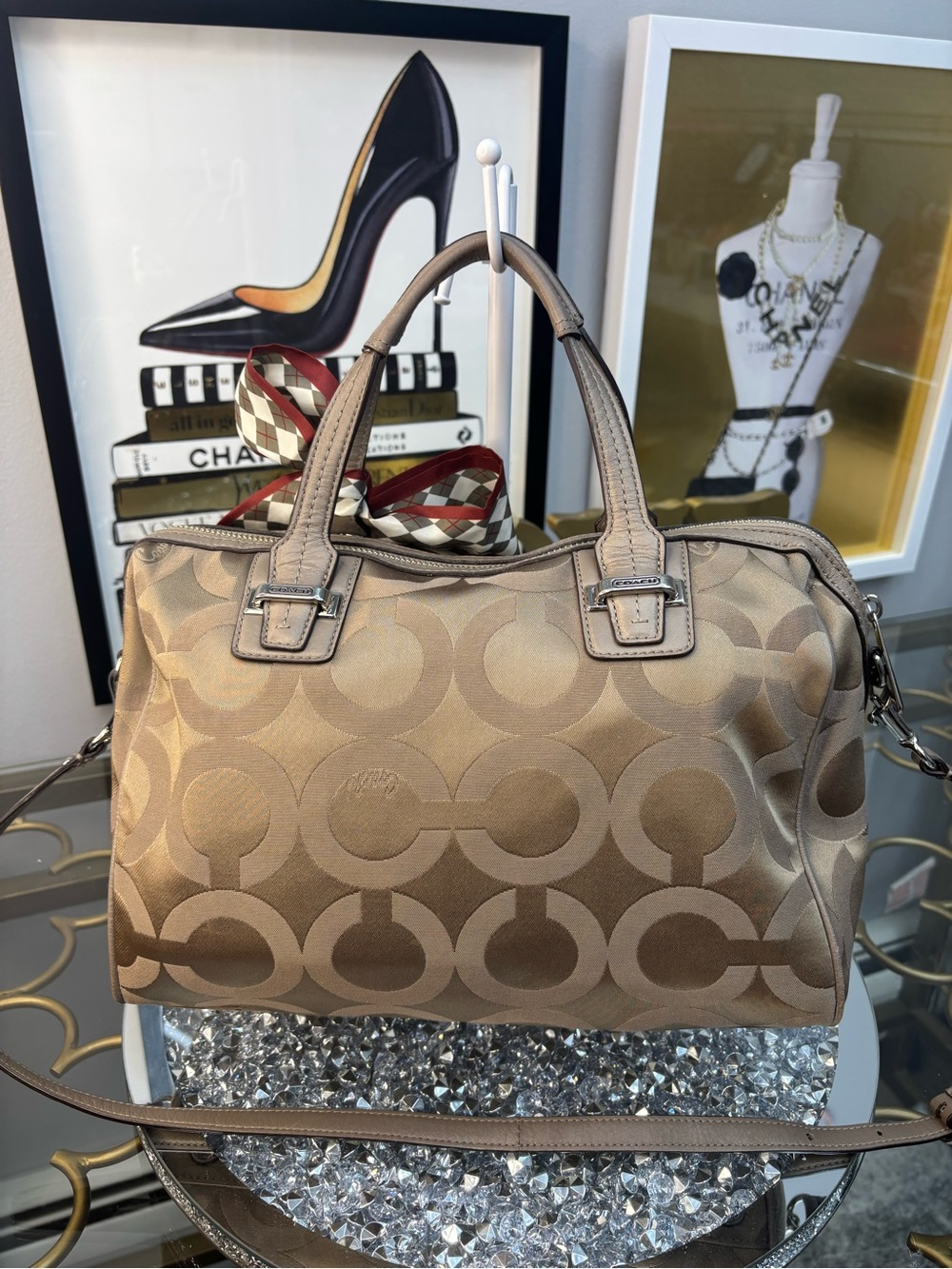 Coach 2013 Taylor Op Art Satchel EUC - Picture 4 of 14